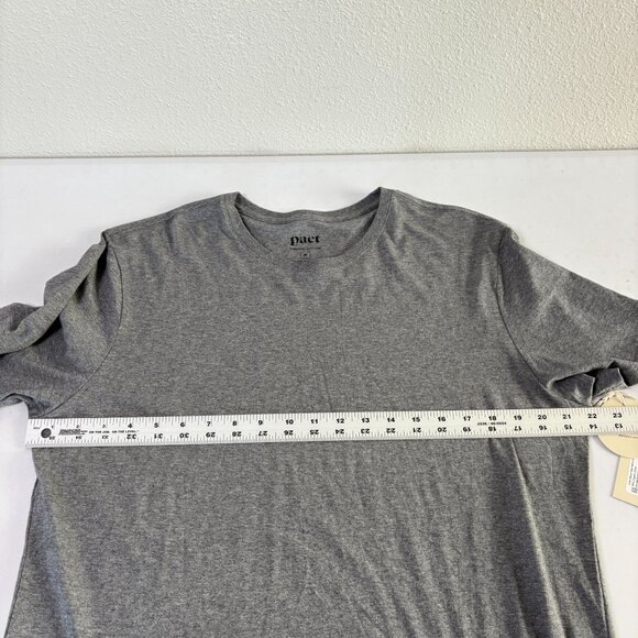 PACT One For All Unisex Crew Neck Tee Size M Heather Gray Short Sleeve Shirt NWT - Picture 7 of 9
